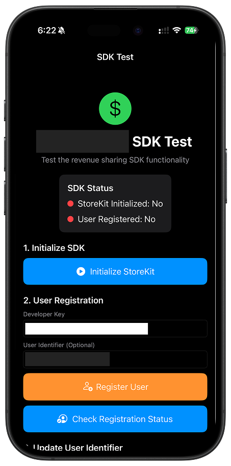 Revenue Sharing iOS SDK